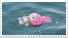 my melody plush in the ocean stamp