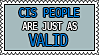cis people are just as valid as normal people stamp by gorillazdotcom
