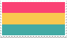 pansexual pride flag stamp