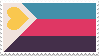 alternative polyamarous pride flag stamp