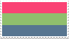 polysexual pride flag stamp