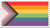 progress pride flag stamp (without intersex flag)