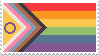 progress pride flag with intersex flag stamp