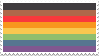 philadelphia pride flag stamp (rainbow pride flag with black and brown stripes)
