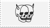 skull with horns stamp by cobrastamps